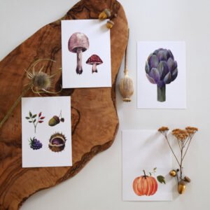 8er Kartenset, Herbst