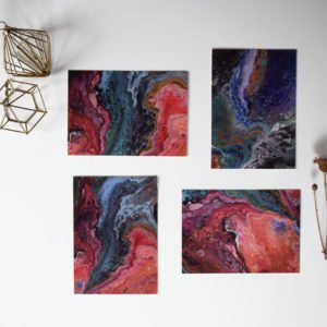 8er Kartenset, Pouring